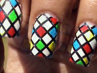 Criss Cross Nail Art _ How to Make Nail Tape Designs