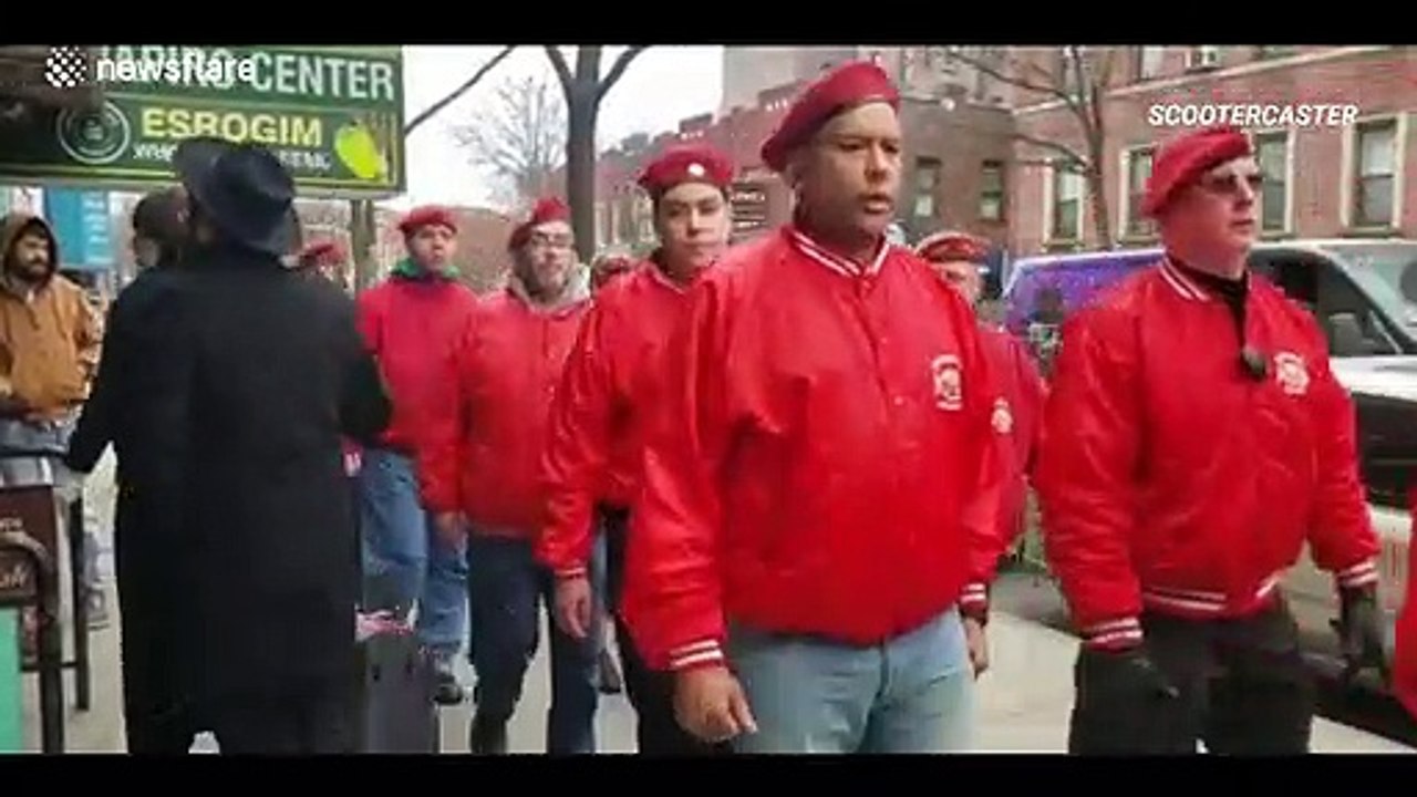 Guardian Angels patrol Jewish neighbourhoods after anti-semitic machete attack in NYC