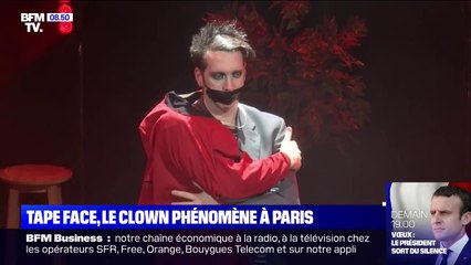 "Tape Face": le clown muet débarque à Paris