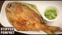 Stuffed Pomfret | Paplet Fry | How To Make Stuffed Pomfret Fry | Seafood | Fish Recipe By Varun