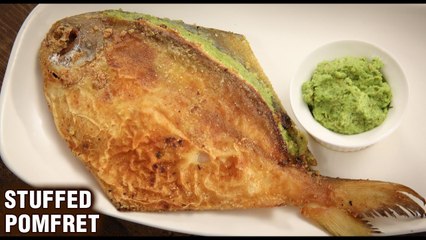 Download Video: Stuffed Pomfret | Paplet Fry | How To Make Stuffed Pomfret Fry | Seafood | Fish Recipe By Varun