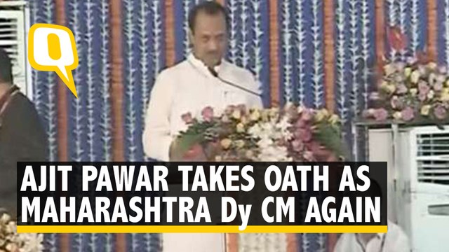 NCP's Ajit Pawar Takes Oath as Deputy Chief Minister of Maharashtra