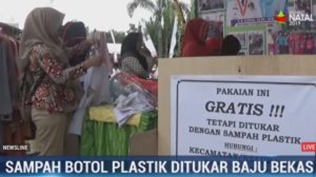 Di Tanjung Balai Sampah Botol Plastik Bisa Ditukar Baju Bekas
