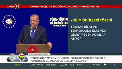 #CANLI Başkan Erdoğan TÜBA Bilim Ödülleri Töreninde