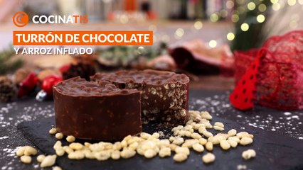 Turrón de chocolate y arroz inflado - Cocinatis