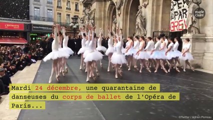En grève, les ballerines de l’Opéra de Paris dansent  "Le Lac des Cygnes"