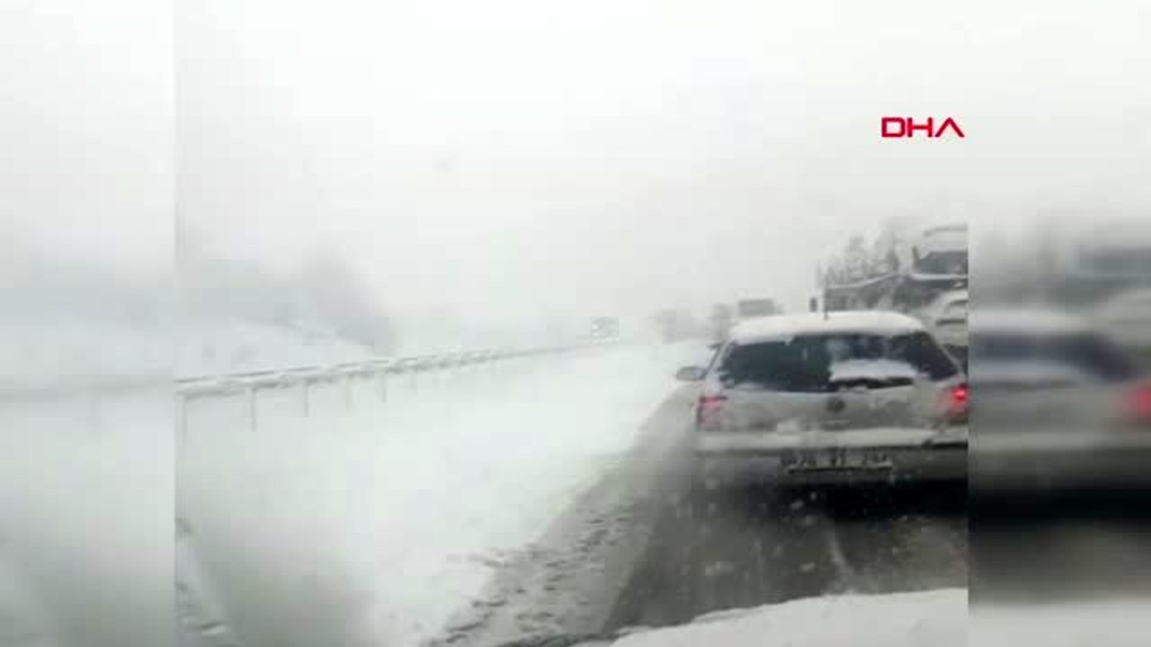 Bursa tır'lar kaydı, bursa- ankara karayolu ulaşıma kapandı