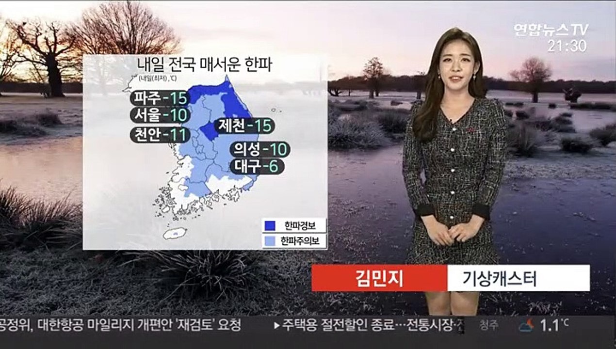 [날씨] 내일 매서운 한파…아침 서울 '체감 -19도'