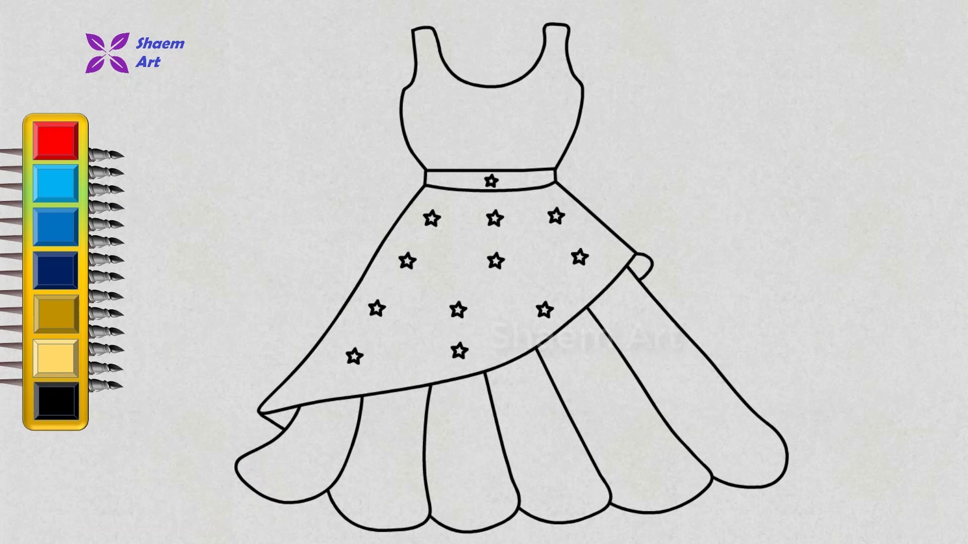 design drawing dress Simple Dresses drawings step by step / Fashion illustration drawing /  Fashion design Illustration