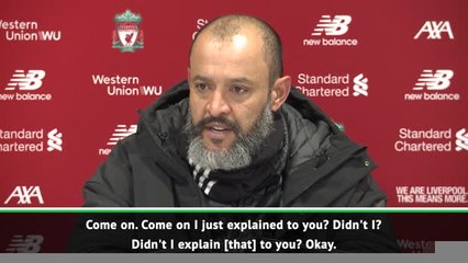 I told you already! - Nuno rages over VAR questions