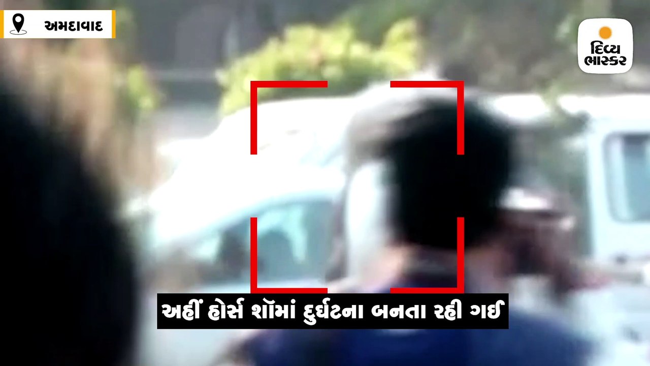 કાંકરિયા કાર્નિવલમાં હોર્સ શો દરમિયાન ગુજરાત પોલીસની ઘોડી બેકાબૂ, બે દર્શકોને સામાન્ય ઈજા
