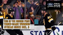 Ford Final Five: Bruins Win Streak At Three Games After Win Vs. Sabres