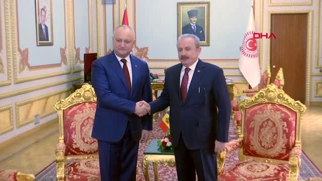 Ankara tbmm başkanı şentop, moldova cumhurbaşkanı dodon ile görüştü