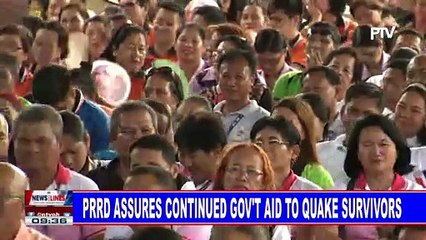 Descargar video: #PresidentDuterte assures continued gov't aid to quake survivors