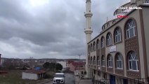 Arnavutköy'de cami minaresi böyle sallandı