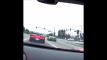 3 bolides font une course folle en pleine autoroute : Lamborghini contre Corvette