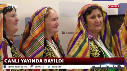 Canlı yayında korkutan anlar ! Önce bayıldı sonra türkü söyledi