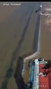 Impactantes imágenes de las terribles inundaciones en el desierto de Arabia Saudita