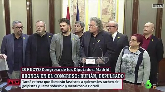 Tardá saca la cara por el 'escupidor' negándolo todo: ¡Nosotros solo nos defendemos!
