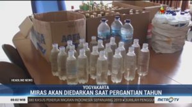 Polda DIY Sita Ratusan Miras Jelang Pergantian Malam Tahun Baru