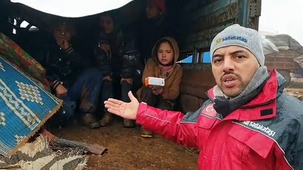 Yoğun saldırılar sonrası İdlib'den kaçan Suriyelilerin perişan hali