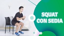 Squat con sedia - Siamo Sportivi