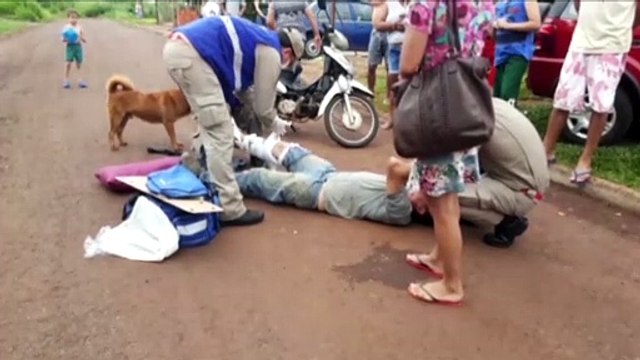 Após cair de moto, motociclista sofre fratura no Bairro Universitário