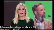 Sandra Golpe llama racistas y machistas a los de VOX y alguien la aplaude en el plató