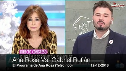 Ana Rosa conduce a Rufián hasta hacerle caer en un error garrafal