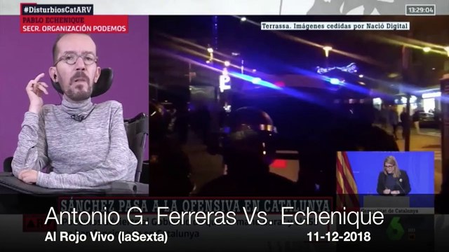 Ferreras da el alto a Echenique para que no se meta con su ídolo Sánchez