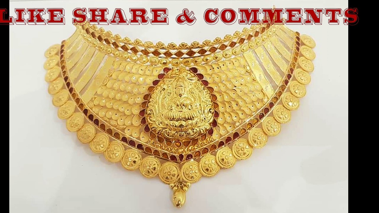 Latest Light Weight Gold Choker Necklace Designs