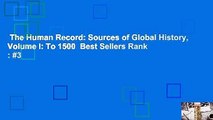 The Human Record: Sources of Global History, Volume I: To 1500  Best Sellers Rank : #3
