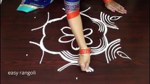 7 dots beautiful Deepam muggulu designs    easy rangoli and kolam