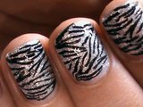 Zebra Nails - Easy Short Nail Art Designs