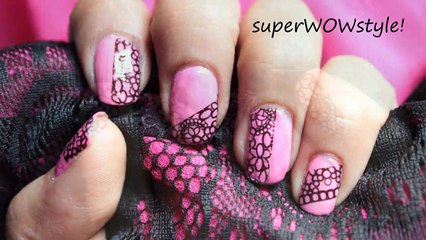 Cute Lace Nail Art Design - Water Decals!