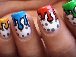 Dripping Paint_ Nail Polish designs for Kids!