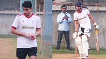 Sara Ali Khan's Brother Ibrahim Ali Khan pay cricket; Watch Video |FilmiBeat
