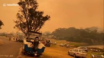 Sky turns red in Mallacoota, Australia as surrounding wildfires close in