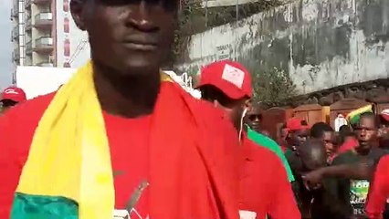 Le cortège des manifestants arrive à la Belle-vue