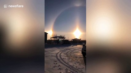 Beautiful ‘sun dog’ spotted over northern China