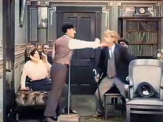 Charlie chaplin comedy video Laughing Gas 1914 - color (Laurel & Hardy)