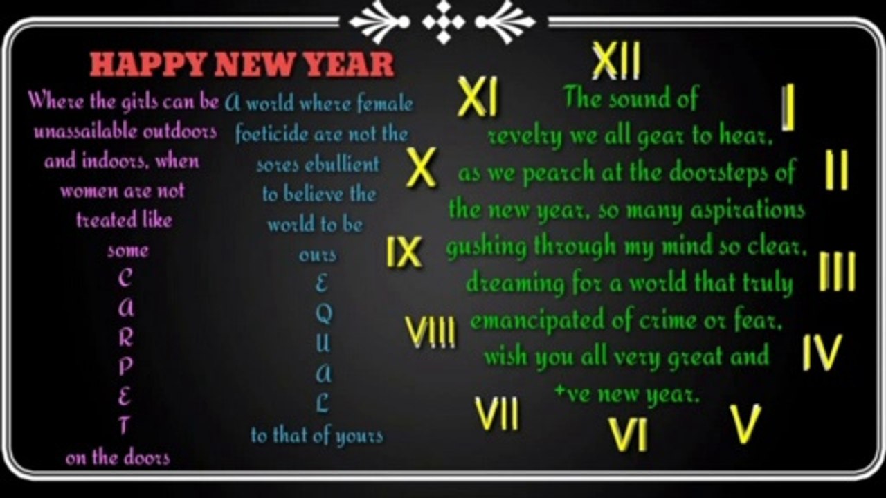 Happy New Year 2020 | Happy New Year Status | Song | Message | In English | SHAPE POEM -ANJULA SINGH BHADAURIA