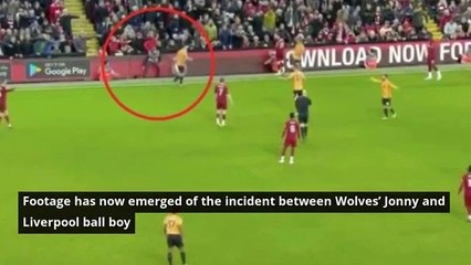 Video shows Jonny's incident with Liverpool ball boy during Wolves match