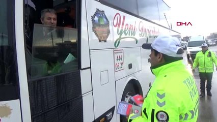 Adana emniyeti'nden kış lastiği denetimi