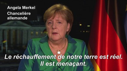 Il est "encore possible d'agir" contre le réchauffement climatique (Merkel)