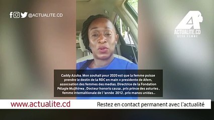 En 2020, l'activiste Caddy Adzuba souhaite que les femmes prennent le destin de la RDC en main