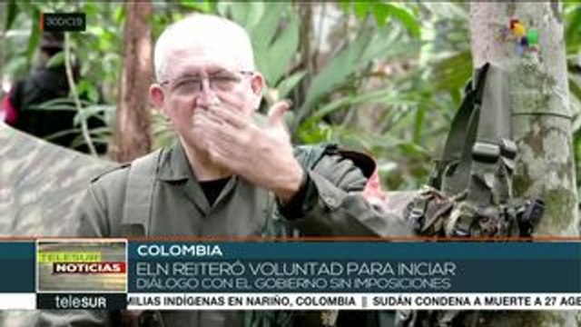 teleSUR Noticias: ELN llama a retomar diálogos de paz