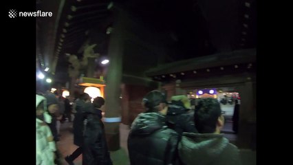 Japanese celebrate New Year 2020 by lining up to visit shrine