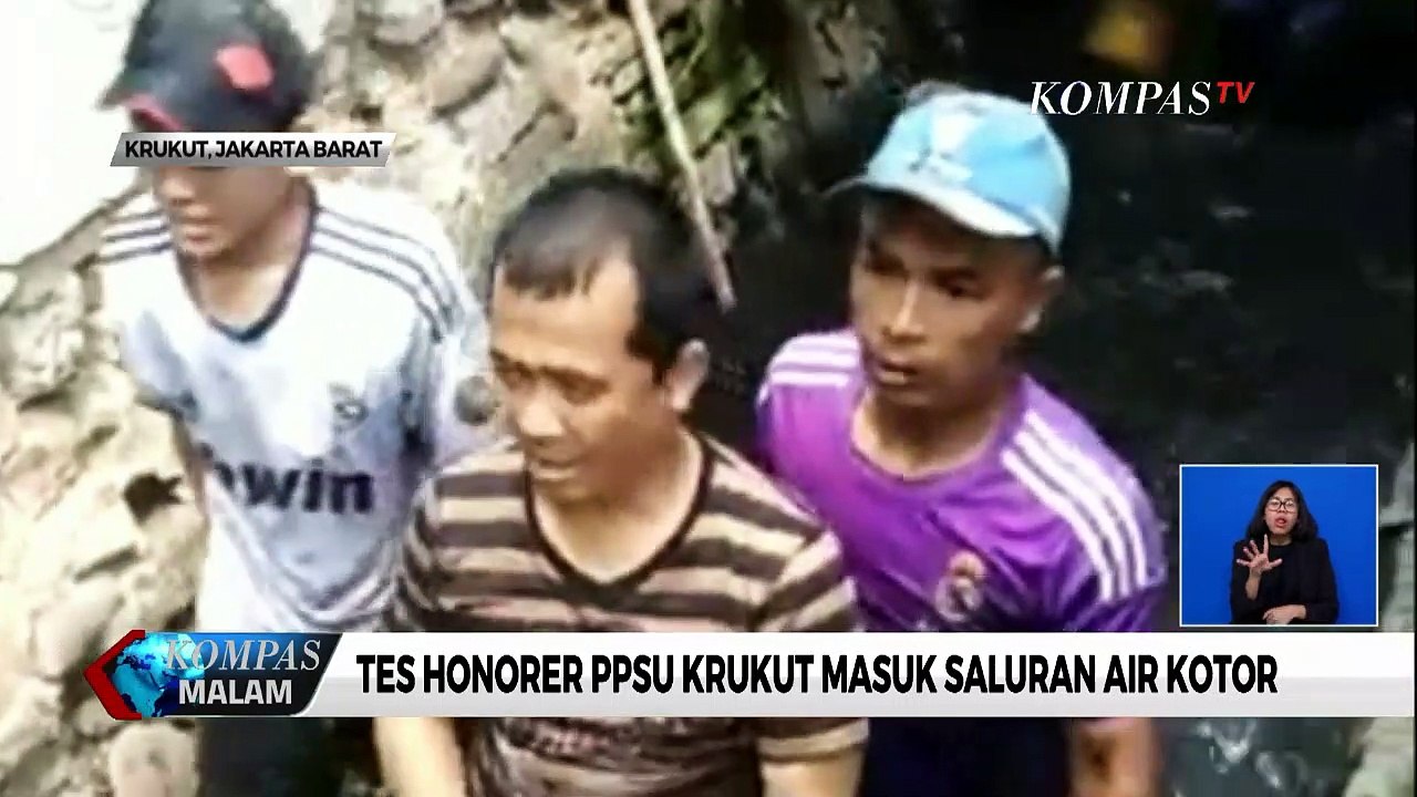 Tes Calon PPSU Krukut Masuk Saluran Got