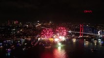 15 temmuz köprüsü yeni yıl kutlamaları havadan görüntüleri - yeniden
